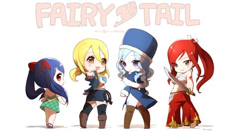 Animé Girl Chibi Fairy Tail Wendy Marvell Lucy Heartfilia Juvia Lockser