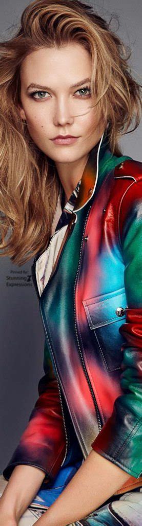 Karlie Kloss Elle Uk February 2016 Editorial Fashion Colorful
