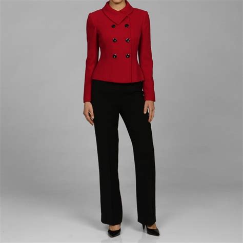 Calvin Klein Womens Double Breasted Pant Suit Free Shipping Today