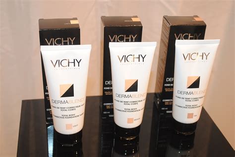 Vichy Dermablend Total Body Corrective Foundation Swatch With Before