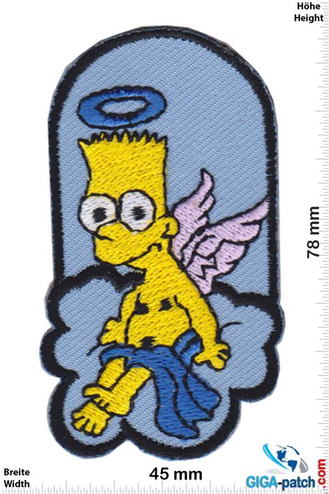 Simpson Bart Simpson Angel Patch Back Patches Patch Keychains