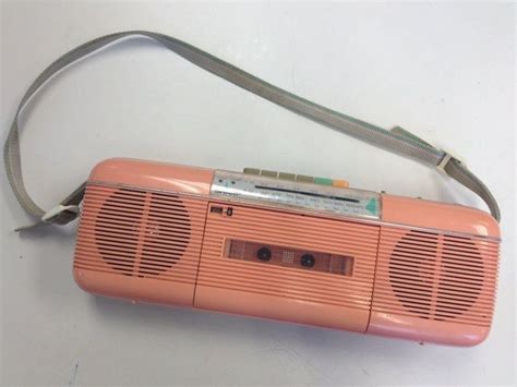 Vintage 80s Sharp Qt 50 Pastel Pink Boom Box Boombox Electronics