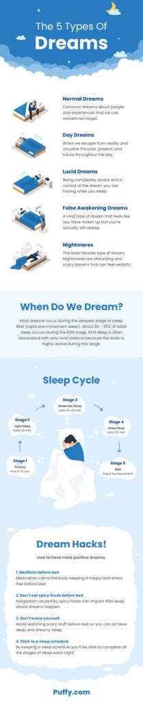 5 Types Of Dreams Infographic Accomplish With Spadaro