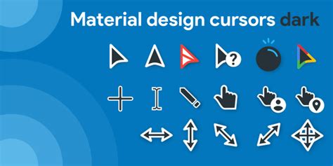 Material Design Cursor Pack Dark Enable Windows Theme Customization