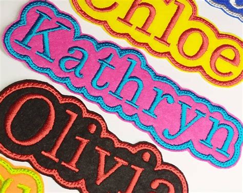 Personalized Embroidered Name Patch Custom Name Tags Etsy