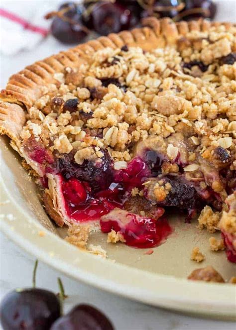 Indulge In Nostalgic Delight With Cherry Pie And Crumb Topping