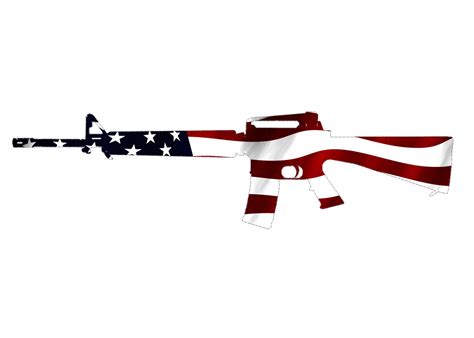 Buy Ar 15 Rifle Gun Decal Sticker Silhouette American Flag Usa