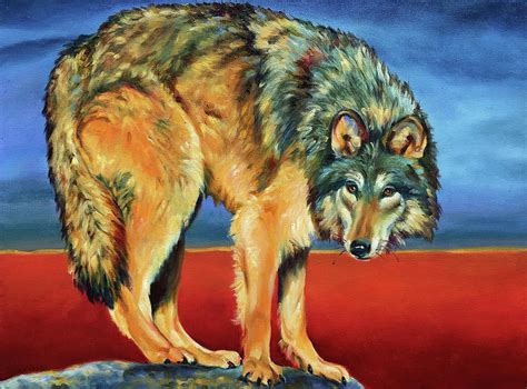 Lone Wolf Painting By Robert Pankey Fine Art America