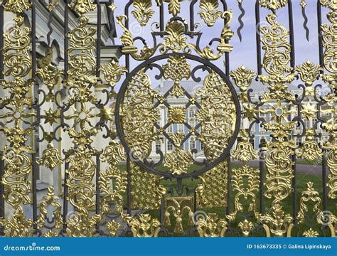 The Fragment Of The Railing And The Gate Of The Catherine Palace
