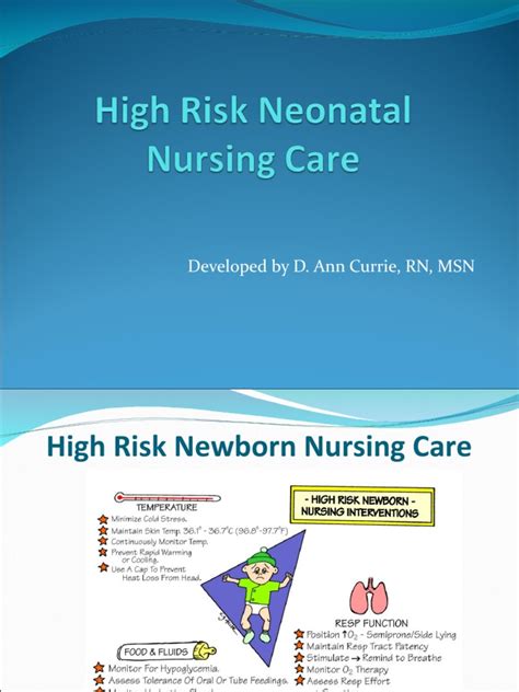 Key Considerations For Nursing Care Of High Risk Newborns A Focus On