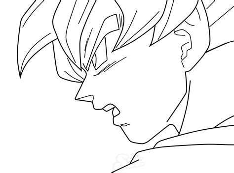 Goku Ssj Blue Lineart By Saodvd On Deviantart Dragon Ball Super Manga