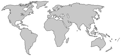 Blank World Map ~ Image King