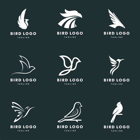 Bird Logo Set Vector Icon Illustration Design 3288077 Vector Art At