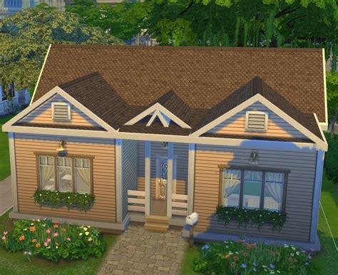 Two Bedrooms Starter House Nocc By Oxanaksims Sims 4 Residential Lots