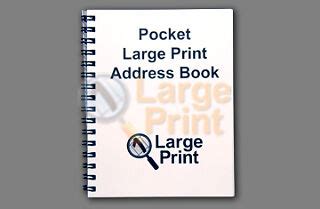 Print size in inches some photo labs and online printing service make poster sized prints as large as 30×40. LARGE PRINT POCKET SIZE ADDRESS BOOK | eBay