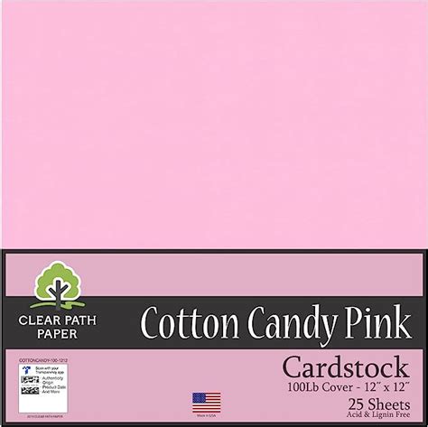 Cotton Candy Pink Cardstock 12 X 12 305 Cm X 305 Cm 100lb