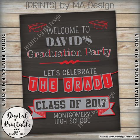 Graduation Sign Welcome To The Graduation Party Decorations Etsy