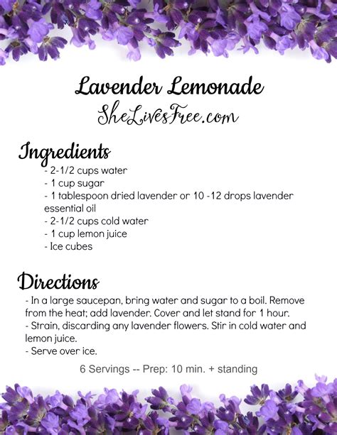 All Natural Lavender Lemonade Recipe