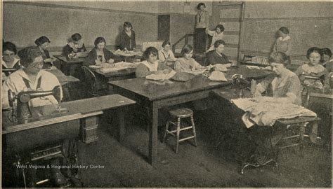 Students In Sewing Class Glenville State Normal School Gilmer County