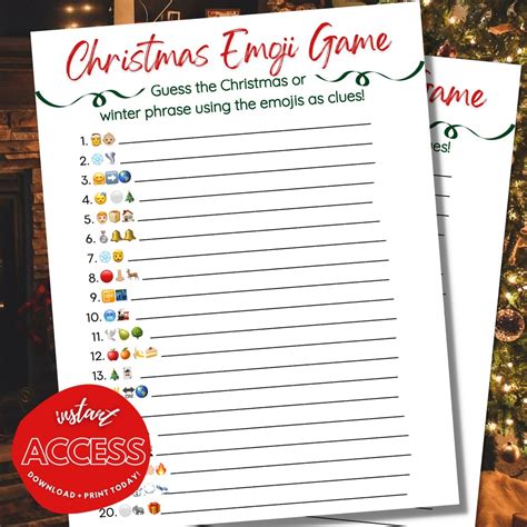 Use This Emoji Printable Christmas Game With Answers For A Fun And Easy Hot Sex Picture