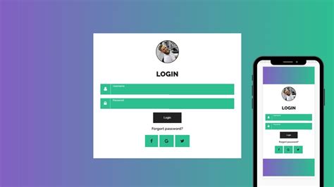 Responsive Login Form Signup Form Login Form Ui Design Html5 Css3