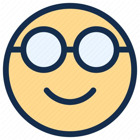 Emoji Emoticon Emotion Geek Glasses Nerd Icon