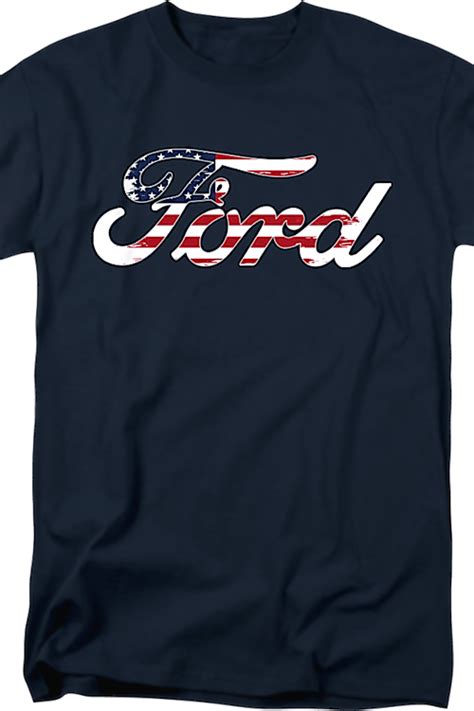 American Flag Logo Ford T Shirt