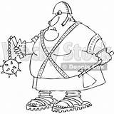 Executioner Axe Flail Holding Clipart Cartoon Vector Royalty Djart Outlined Dennis Cox Wackystock sketch template