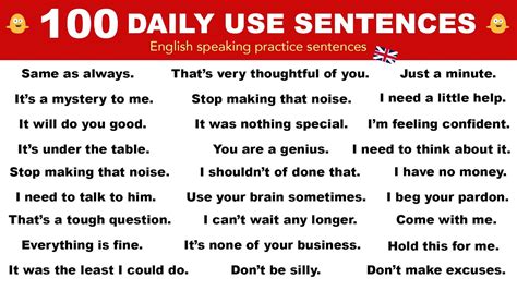 100 Daily Use Sentences In English Short Sentences Spoken English