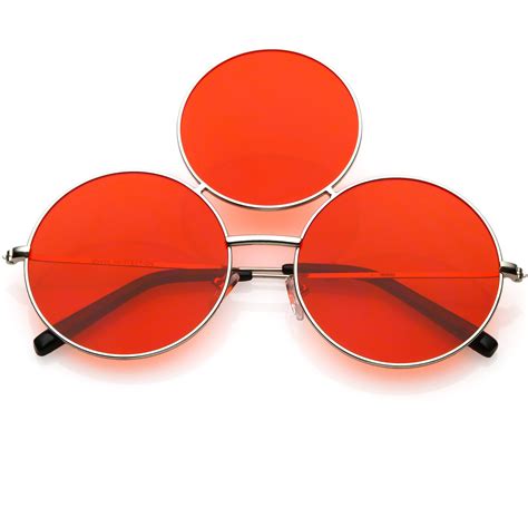 novelty oversize round triple circle color tone sunglasses c715 in 2022 funky glasses third