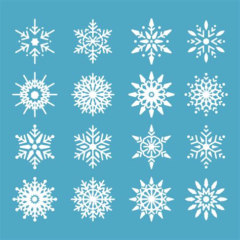 Snowflake Logo Icon Set 4240533 Vector Art At Vecteezy