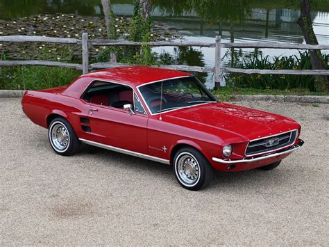 1966 67 Model Ford Mustang Restored Red Coupe Auto Muscle Car