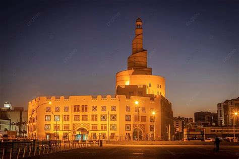 مسجد الفنار في مدينة الدوحة مسجد الخليج الفارسي صورة الخلفية والصورة