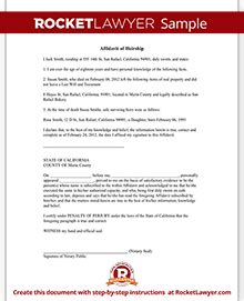 9+ Affidavit of Heirship Form Examples - PDF | Examples