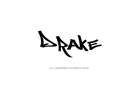 Drake Name Tattoo Designs