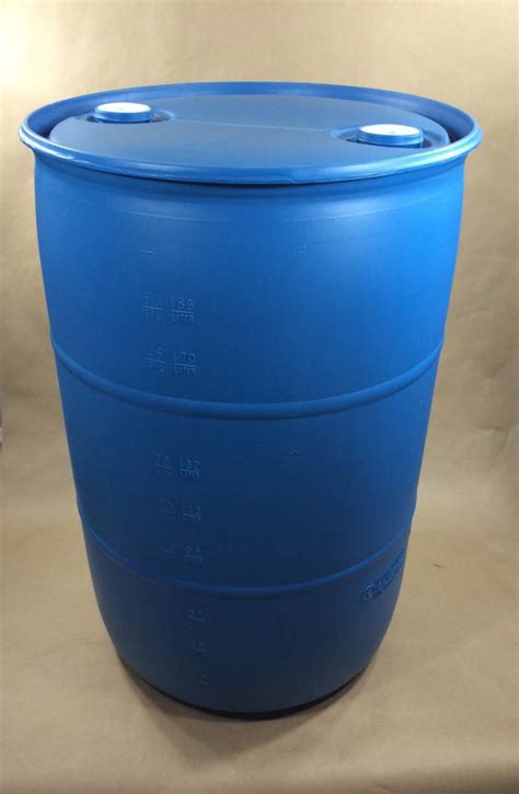 55 Gallon Open Head And Tight Head Blue Industrial Plastic Drums