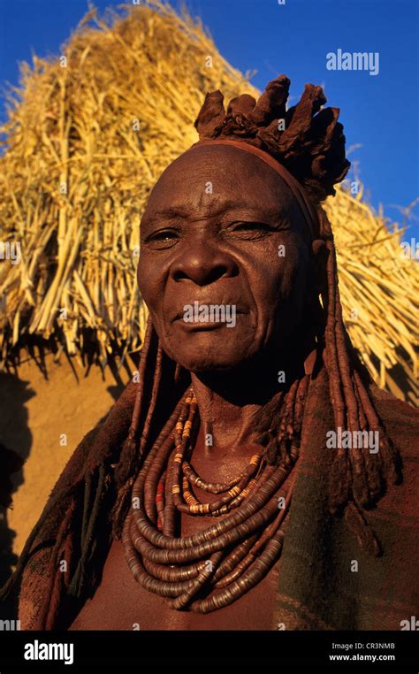 Namibia Kunene Region Kaokoland Portrait Of Himba Woman Stock Photo