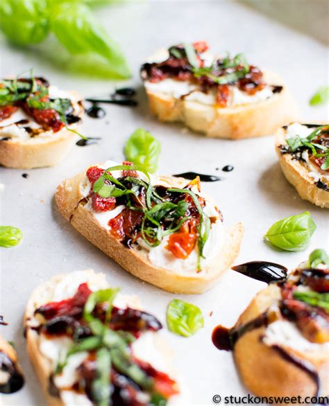 Goat Cheese And Sun Dried Tomato Crostini Stuck On Sweet