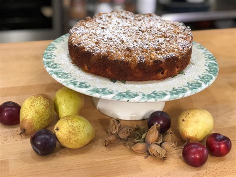 Pear And Plum Hazelnut Crumble Cake Recipe Tv
