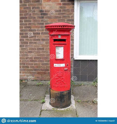 Vintage British Postal Pillar Box With Crown And Er Cipher Cast Into
