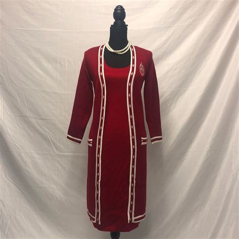 Cardigan Long Red Dst Kendalls Greek In 2022 Delta Sigma Theta