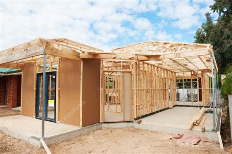 New Home Construction Framing Stock Photo By ©levkro 37102423