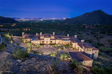 Newly Built Spanish Style Mountaintop Mansion In Scottsdale Az Homes