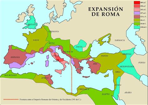 Geografía E Historia Expansión Del Imperio Romano Mapa
