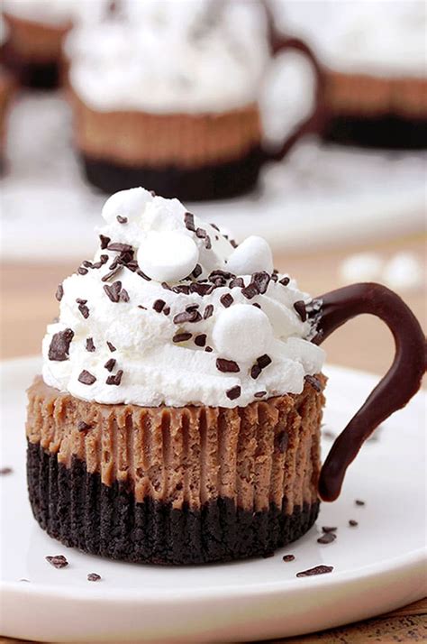 Hot Chocolate Mini Cheesecake Recipe For Christmas And New Year´s Eve