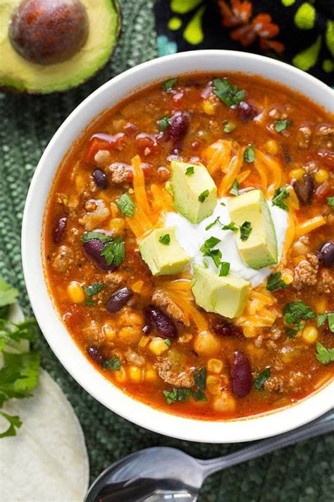 How to make instant pot ground turkey quinoa bowls cook ground turkey until small pieces form. Instant Pot Taco Soup | Simply Happy Foodie