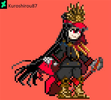Oda Nobunaga From Fate Grand Order Pixel Jus Art Kuroshirou87 Krita