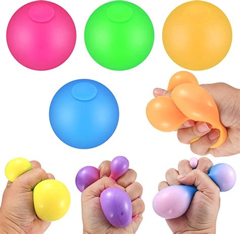 4 Pcs Stress Balls Color Changing Fidget Toys Squeeze Balls Stretchy