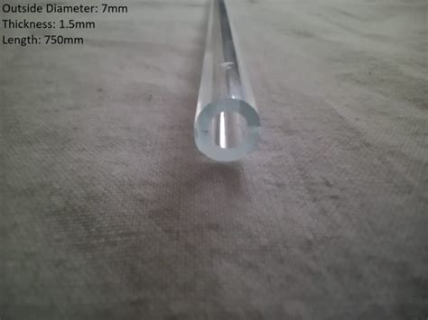 7mm Od 1 5mm Clear Borosilicate 3 3 Glass Tubes 750mm Long