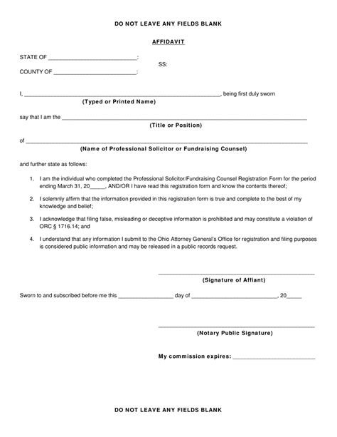 Ohio Affidavit Form Fill Out And Sign Printable Pdf Template 1df